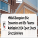 NMIMS Bangalore BSc Economics and BSc Finance Admission 2024 Open; Check Direct Link Here